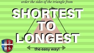 How to order the sides of a triangle from longest to shortest given the measure of the angles [upl. by Vharat]