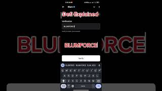 Defi Explained code BLUM [upl. by Noroj]