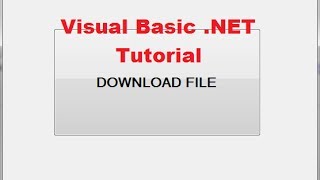 Visual Basic NET Tutorial 37  How to Download a File in VBNET [upl. by Tera]