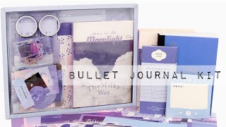 Unboxing Bullet Journal kit  Purple Theme journal kit [upl. by Ecienaj370]