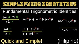 Simplifying Trigonometric Expressions  Fundamental Trigonometric Identities  Formulas  Problems [upl. by Othello]