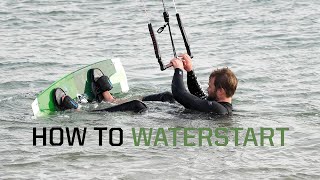 How to waterstart kitesurfing [upl. by Barabas]