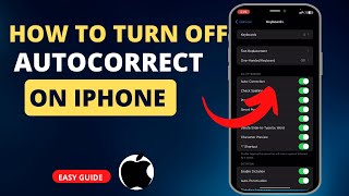 How to Turn Off Autocorrect on iPhone  2024 [upl. by Zachariah]