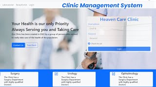 Full Online Clinic Management System Using ASPNet [upl. by Ahsitra116]