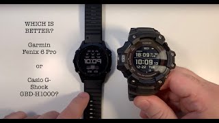 Garmin Fenix 6 pro vs Casio GBDH1000 [upl. by Cathrine]