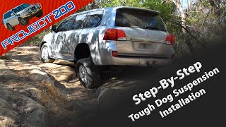 Land Cruiser 200 Suspension install stepbystep Tough Dog wKDSS [upl. by Jorrie]