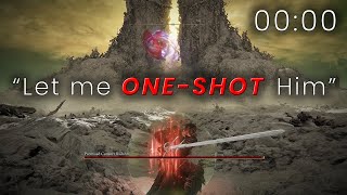 0 Seconds  1 SWORD SWING to One Shot Radahn the Final Boss in the DLC World Record  Elden Ring [upl. by Dloniger427]