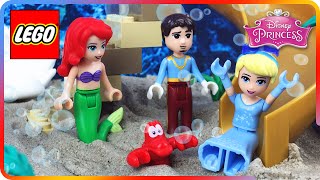 ♥ LEGO Disney Princess Ariel UNDER THE SEA Adventures w Cinderella amp Prince Eric [upl. by Rama]