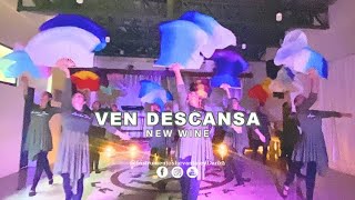 Ven Descansa  New Wine  danza cristiana con abanicos instrumentoslevantateydanza [upl. by Ruosnam]