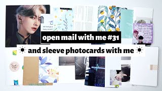 ☼ open mail with me 31 ☀︎ and sleeve photocards with me ☼ [upl. by Verine]