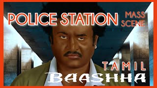 Baasha Police Station Scene  Baasha Tamil Movie  Painting Superstar Rajinikanth  Manik Baasha [upl. by Cresa]