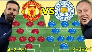 Van Nistelrooy Final Match  MAN UNITED VS LEICESTER CITY Predicted Line up in the EPL Match week 11 [upl. by Faye3]