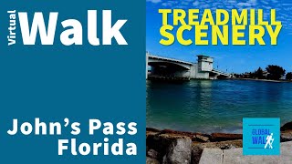 Take a beach walk from Saint Johns Pass to Madeira Beach Florida Treadmill Scenery Virtual Walk [upl. by Jarek]