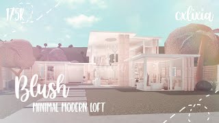 ROBLOX  Bloxburg  Blush Aesthetic Minimal Modern Loft  Speedbuild  175k  cxlixia [upl. by Nomolos]