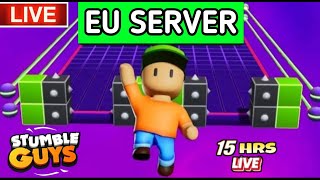 EU SERVER STUMBLE GUYS LIVE  UNLIMITED BLOCK DASH unlimitedblockdashstumbleguyslivegermany [upl. by Nannette]