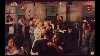 Vintage halloween dance  music  background ambience crowd laughter applauding [upl. by Weibel]