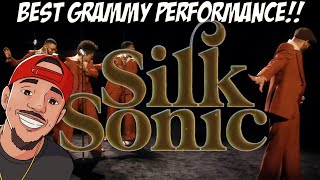 Bruno Mars Anderson Paak Silk Sonic  Leave the Door Open LIVE from the 63rd GRAMMYs  REACTION [upl. by Thurman]