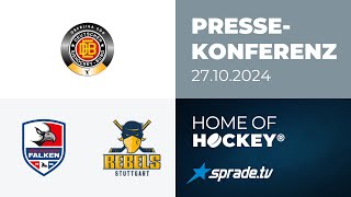 27102024  Pressekonferenz  Heilbronner Falken vs Stuttgart Rebels [upl. by Walter615]