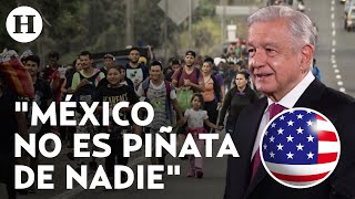 AMLO celebra rechazo a la reforma migratoria de Biden exige a EU no usar a México como quotpiñataquot [upl. by Nonna]