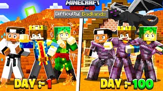 FINALE  100 Days In BADLANDS ONLY WORLD in Hardcore Minecraft 😰 [upl. by Yerdua]