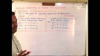 chemical properties of metal nonmetal electronic  configuration [upl. by Fayre]