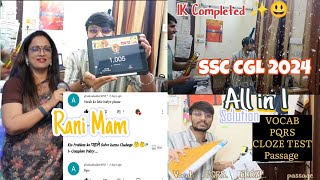 RANI MAM ENGLISH  SSC CGL 2024 COMPLETE STRATEG  BEST MATERIAL DISCUSS  ALL IN ONE ssccgl [upl. by Einneb]