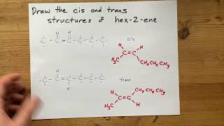 Draw the cis and trans isomers of hex2ene [upl. by Haimehen469]