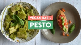 Vegan Basil Pesto Recipe [upl. by Dinse]