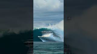 Cruise Ship Battling Enormous Waves Completely Submerged in Water scaryocean cruise ocean [upl. by Ayekahs971]