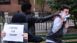 I VOTED FOR TRUMP IN THE HOOD Social Experiment Gone Wrong 2016 [upl. by Mahgirb]