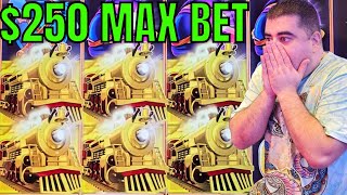 The MOST 250 Max Bet BONUSES You Have Ever Seen On All Aboard Slot [upl. by Acimat407]