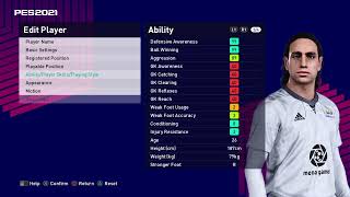 NESTA PES 2021 Face and Stats [upl. by Baxie]