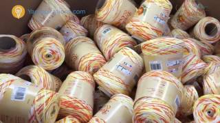 How Cotton Yarn is Made into Yarn Balls [upl. by Aisorbma429]