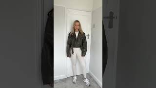 Styling the viral Zara jacket part 1 shorts outfitinspo zarafashion zara outfitideas jacket [upl. by Ethbun]