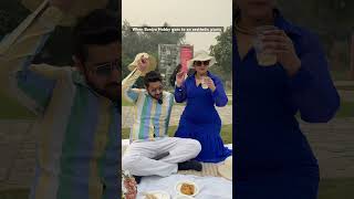 Sari aesthetics ki aisi taisi 🤣 baniya hubby picnic funny [upl. by Lloyd]