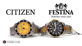 FESTINA Automatic Diver F20532 vs CITIZEN Sport NJ0170 [upl. by Yltnerb]