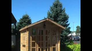 All naturall wood garden storage shed [upl. by Kaliope]