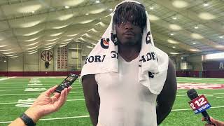 Alabama OL Jaeden Roberts postpractice media [upl. by Gierk900]