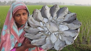 Pomfret Fish Recipe Bengali Cooking Rupchanda Fish Vuna Village Style Sea Fish Curry For Orphan Kids [upl. by Nesyaj]