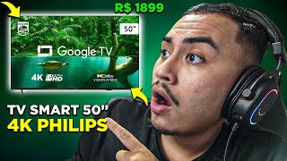 ANDROID TV Philips 50PUG740878 4K  Análise  Review  6 Meses de Uso [upl. by Llesig]