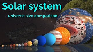 planet dropping  Solar System Planet Size Comparison 3D  Black holes [upl. by Nylla]