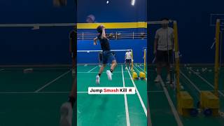 Jump smash kill in badminton [upl. by Brandenburg]