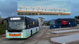 🇮🇹 A Few Buses at Olbia Airport Sardinia 🇮🇹 [upl. by Adnael]