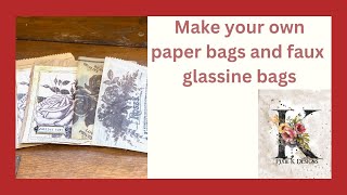 Easy decorated paper bags and faux glassine bags for a junk journal or happy mail [upl. by Eisoj135]