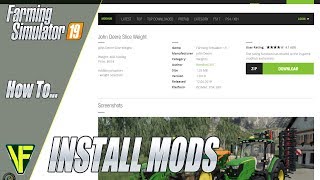 How To Install Mods in Farming Simulator 19 [upl. by Ennail]