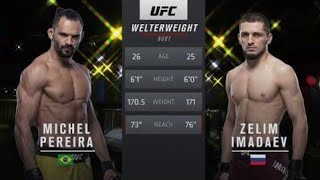 UFC Fight Night Michel Pereira vs Zelim Imadaev Full Fight [upl. by Naujik]