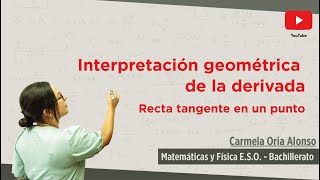 Interpretación geométrica de la derivada Recta tangente en un punto [upl. by Ahgiel]