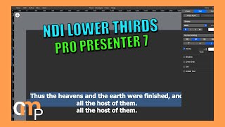 Lower Thirds From Pro Presenter 7 Using NDI To Wirecast [upl. by Guilbert]