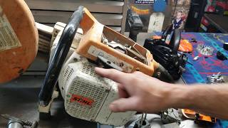 West Coast Muscle Saws Stihl 075 076 broken intake bolt repair [upl. by Louisette]