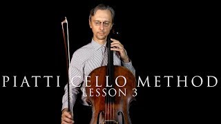 A Piatti Cello Method Lesson 3  Scales and Easy Exercises in First Position  Cello Lessons Online [upl. by Aynnat]